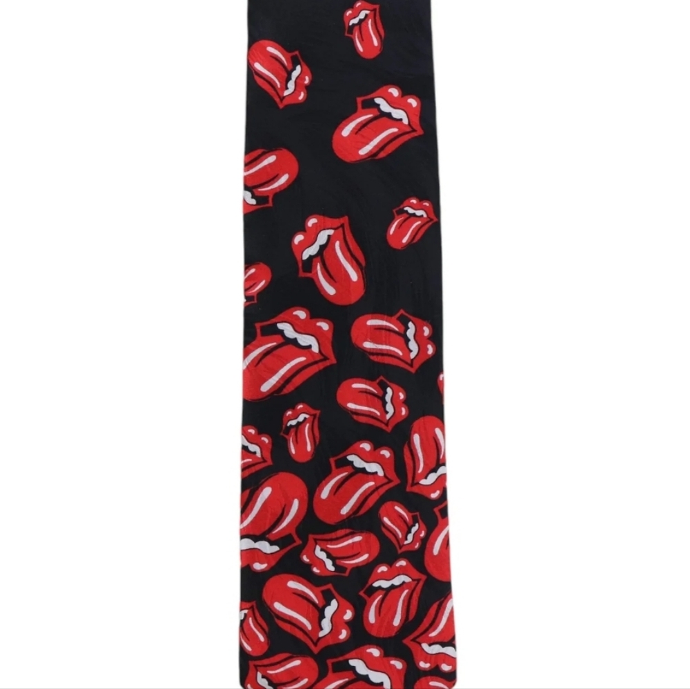 Original Vintage 1994 Rolling Stones Falling Tongues Tie by Brockum - Picture 1 of 5